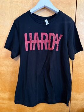 Graphic Tee for Kids - Black with Red Logo